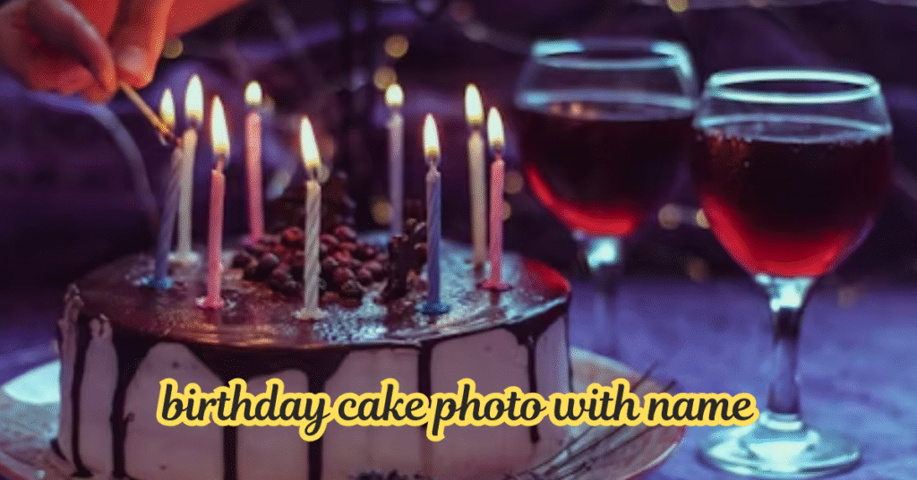 birthday cake photo with name